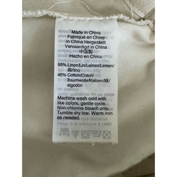 J.Crew Linen Cotton Blend Drawstring Pants in White Size 6 - Picture 8 of 14